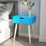 Vought Store Nightstand, End Side Table With Storage Drawer And Solid Wood Legs Engineered Wood End Table