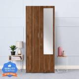 Wakefit Gingham Wall Anchored Engineered Wood 2 Door Wardrobe