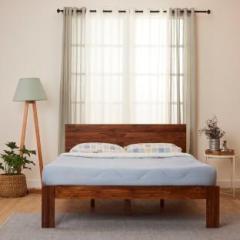 Wakefit Indus Teak Solid Wood Queen Bed