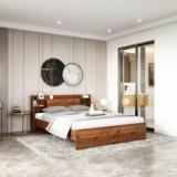 Wakefit Leo With 17.5 Cm Floor Clearance Engineered Wood King Bed