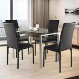 Wakefit Vanilla Metal 4 Seater Dining Set