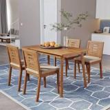 Wakefit Zufa Solid Wood 4 Seater Dining Set