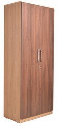 Welkraft Eco Two Door Wardrobe In Dark Brown And Cream Colour