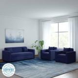 Westido Lowkey Beige Fabric 3 + 1 + 1 Sofa Set