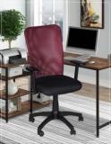 White Clouds Enterprise White Clouds Mesh Medium Back Office Chair Fabric Office Arm Chair