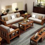 Whitebeard Premium Quality Sheesham Wood 6 Seater Sofa Home/Office/Living Room/Cafe/Hotel/ Fabric 3 + 2 + 1 Sofa Set