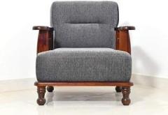 Wood Affair Fabric 1 Seater Sofa