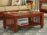 Wood Affair Wood Affair Solid Sheesham Wood Rectangle Centre Table For Living Room, Solid Wood Coffee Table