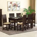 Wood Affair Wooden Dining Table Solid Wood 6 Seater Dining Table