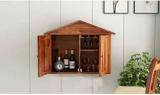 Woodark Wooden Wall Hanging Design Bar Solid Wood Bar Cabinet