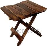 Woodboss Wood Boss Wooden Folding Table For Living Room | Wooden Foldable Stool For Home And Kitchen Solid Wood Side Table