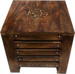 Woodboss Wooden Beautiful Handmade Stool Solid Wood Bedside Table