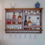 Woodcrest Solid Wood Bar Cabinet