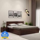 Wooden Street Floria Sheesham Wood Cot for Bedroom/Living Room Solid Wood King Box Bed