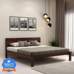 Wooden Street Floria Sheesham Wood Queen Size Without Storage Bed For Bedroom Solid Wood Queen Bed