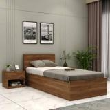 Wooden Street Harper Wood Bed With Box Storage For Bedroom/Guestroom/Kidsroom Engineered Wood Single Box Bed