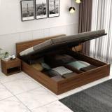 Wooden Street Harper Wood Bed With Hydraulic Storage For Bedroom/Guestroom Engineered Wood King Hydraulic Bed