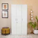 Wooden Street Kayden Wooden 3Door MultiUtility Wardrobe/Almira/cupboard/closet For Home/Office Engineered Wood 3 Door Wardrobe