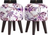 Woodentwist Ottoman Stool For Living Room Set of 2 Stool