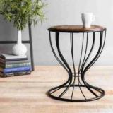 Woodshopee Coffee Table Wood Table Wooden Table Home Table Office Table Metal Coffee Table