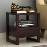 Woodstage Sheesham Wood Bedside/Side/End Table With Drawer Storage For Bedroom/Living Room Solid Wood Bedside Table