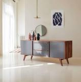 Woodstage Sheesham Wood Sideboard Cabinet With 2 Drawers & 2 Door Storage Solid Wood Wall Mount Sideboard