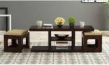 Woodstage Solid Sheesham Wood Center Coffee Table 2 Seater Teapoy Solid Wood Coffee Table