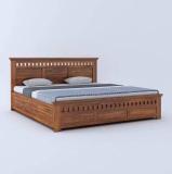 Woodstage Solid Wood Queen Hydraulic Bed