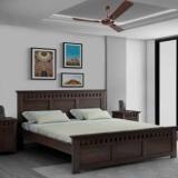 Woodstage Without Storage Queen Size Bed /Wooden Bed/Cot Bed/ For Bedroom/Living Room/Home Solid Wood Queen Bed