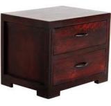 Woodsworth Alexander Wide Solid Wood Bed Side Table In Passion Mahogany Finish