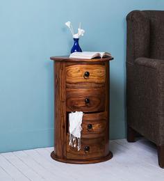 Woodsworth Alhambra End Table With Four Drawers In Warm Walnut Finish