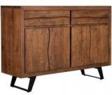 Woodsworth Alonzo Solid Wood Unit In Premium Acacia Finsh With Metal