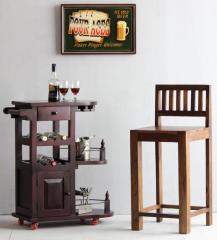 Woodsworth Amarillo Bar Chair in Provincial Teak Finish