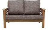 Woodsworth Armando Rubber Wood Two Seater Sofa In Walnut Finish