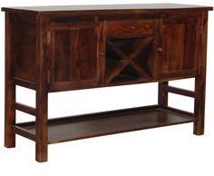 Woodsworth Athena Bar Cabinet Cum Side Board In Provincial Teak With Melamine Finish