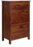 Woodsworth Athena Chest With Five Drawer In Provincial Teak With Melamine Finish