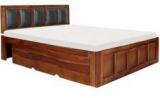 Woodsworth Athena King Size Bed With Storage In Provincial Teak With Melamine Finish