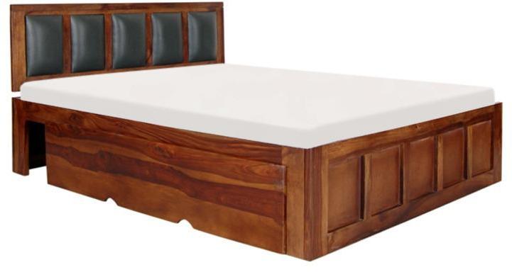 Woodsworth Athena Queen Size Bed with storage in Provincial Teak with Melamine Finish