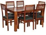 Woodsworth Athena Solid Wood Dining Set In Provincial Teak With Melamine Finish