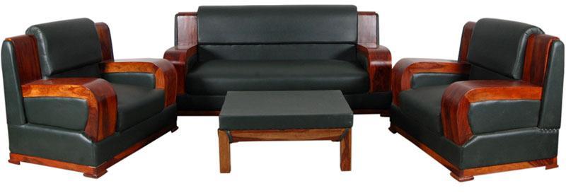 Woodsworth Barcelona Sofa Set in Passion Mahogany Finish