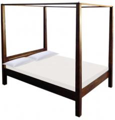 Woodsworth Basil Compact Solid Wood Poster Bed in Provincial Teak Finish