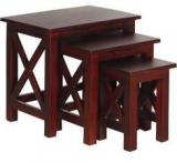 Woodsworth Belem Set Of Tables In Passion Mahogany Finish