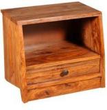 Woodsworth Belem Solid Wood Bed Side Table In Colonial Maple Finish