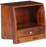 Woodsworth Belem Solid Wood Bed Side Table In Honey Oak Finish