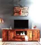 Woodsworth Belmont Entertainment Unit In Honey Oak Finish