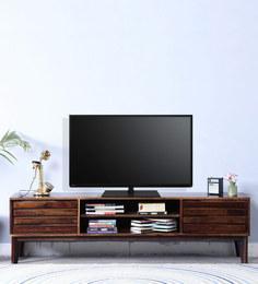 Woodsworth Benton Entertainment Unit In Provincial Teak Finish