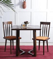 Woodsworth Bernadita Two Seater Dining Set in Provincial Teak Finish