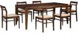 Woodsworth Bibiana Six Seater Dining Set In Provincial Teak Finish