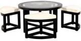 Woodsworth Black Forest Round Coffee Table With 4 Stools