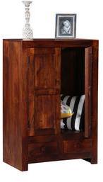 Woodsworth Bogota Small Solid Wood Cabinet In Honey Oak Finish